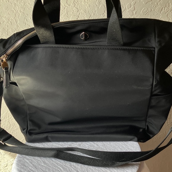 Kate Spade: Taylor Nylon Black Convertible Backpack- Tote Bag- Gold Tone main image 8